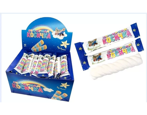 Зефир Холодок Зефирная косичка с ароматом ванили, 40 шт х 12 г