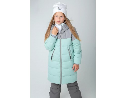 Пуховик детский CROCKID 2G LJKT DN 011, пыльно-зеленый, 98