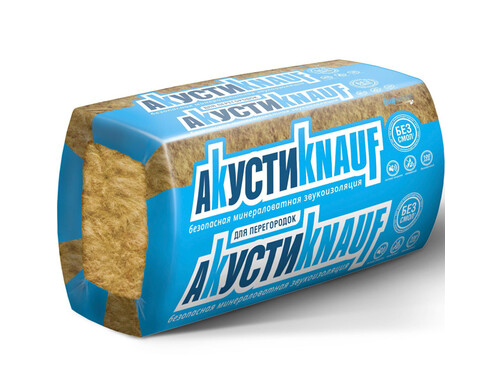 KNAUF АкустиKnauf звукоизоляция 1230х610х50мм (12м2=0,6м3) (упак. 16шт.)
