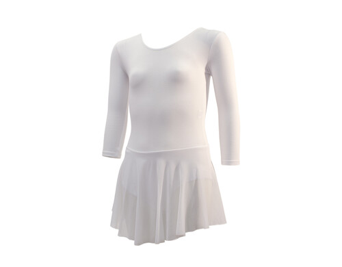 Гимнастический купальник детский Korri 119921 белый р.140