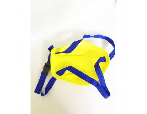 Санки-ледянки с ручкой-ремнем Тяни-Толкай, привязываются к ребёнку, L-33 жёлтые