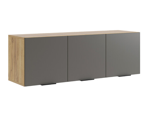 Антресоль трехдверная Бери дуб крафт золотой / графит