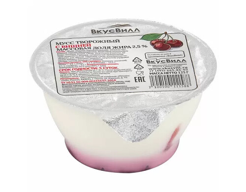 Мусс Избенка творожный с вишней 2,7% бзмж 125 г