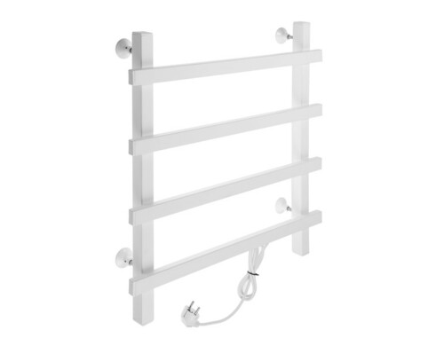 Полотенцесушитель электрический ZEIN PE-09 "Линия", 500х600 мм, 4 перекладины, белый