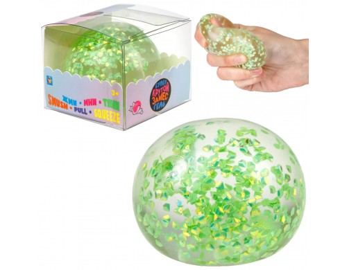 Игрушка-антистресс 1toy Крутой замес Супергель Зелёный шар, 6 см