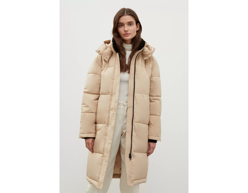 Пальто женское Finn Flare FWC11046 бежевое XL