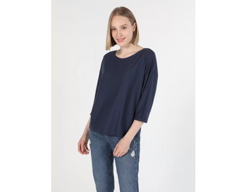 Лонгслив женский Colin's CL1060591_Q1.V1 синий XS