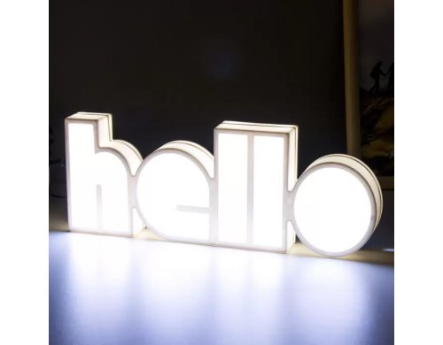 Ночник "Хеллоу" LED USB от батареек 3хАА белый 36х13х4 см