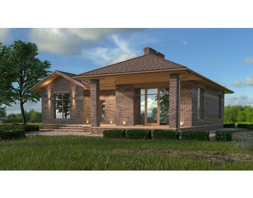 Проект жилого одноэтажного дома Dialog 114