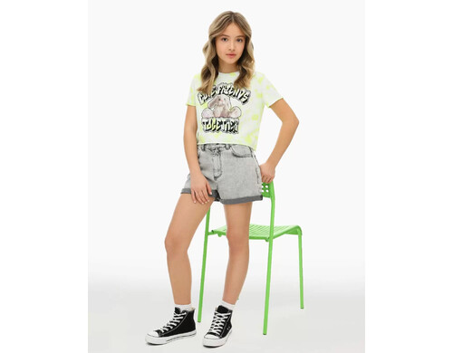 Шорты для девочки Gloria Jeans GSH011663 серый-лайт/айс 9-10л/140 (35)