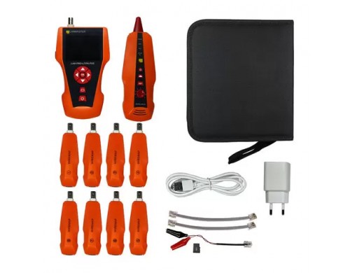 Тестер кабельный Lanmaster (LAN-PRO-L/TPK-POE-8R) для кабельного тестера (упак:1шт) оранже