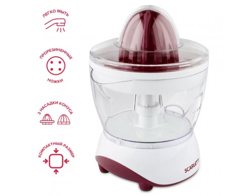 Соковыжималка для цитрусовых Scarlett SC-JE50C06 white/red