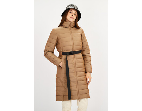 Пальто женское Baon B0422507 коричневое XL