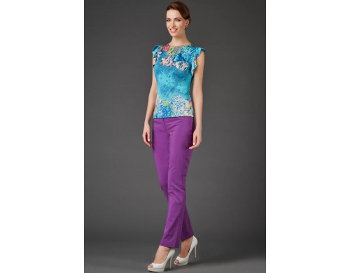 Брюки женские Арт-Деко B-316 фиолетовые 42 RU
