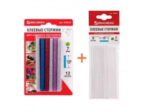 Клеевые стержни для клеевых пистолетов Brauberg 376372
