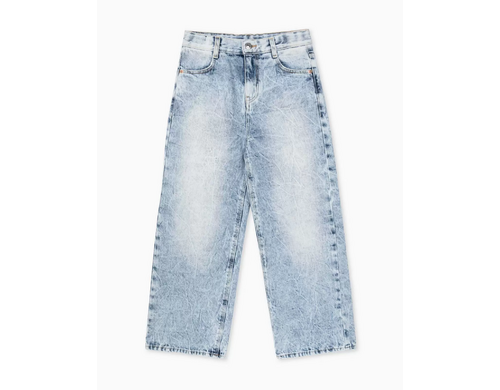 Джинсы для девочки Gloria Jeans GJN033060 синий /лайт айс/ 7-8л/128