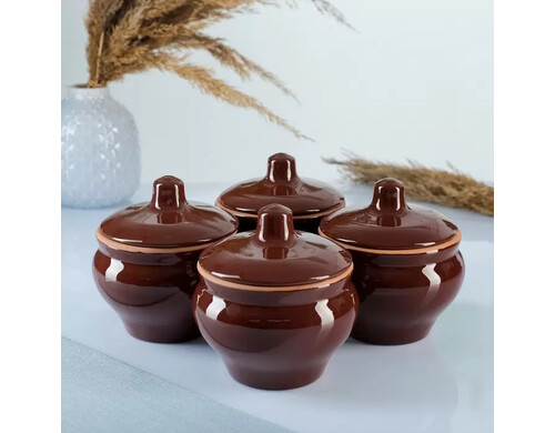 Набор горшков Борисовская керамика для жаркого Мечта хозяйки, 350 мл 4 шт