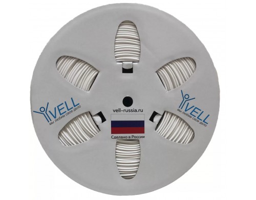 Трубка ПВХ круглая Vell WO-030 для маркировки проводов, d 3 мм, 200 м., белая