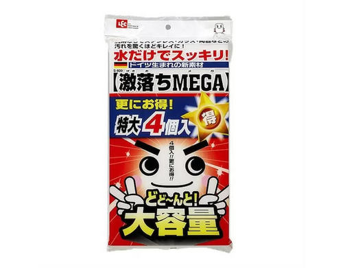 Губка меламиновая Lec Mega 4 листа 180х310х29 мм, 1 уп.