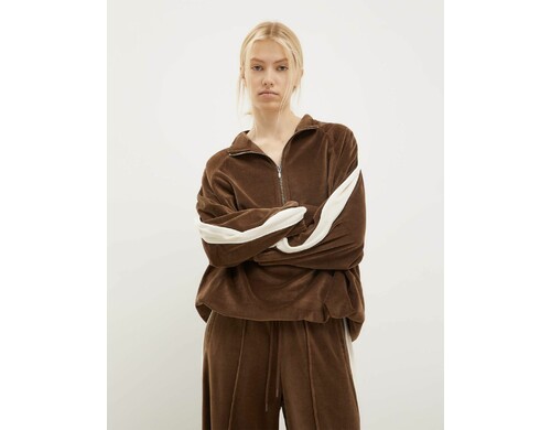 Свитшот женский Gloria Jeans GAC023512 коричневый/бежевый M/170