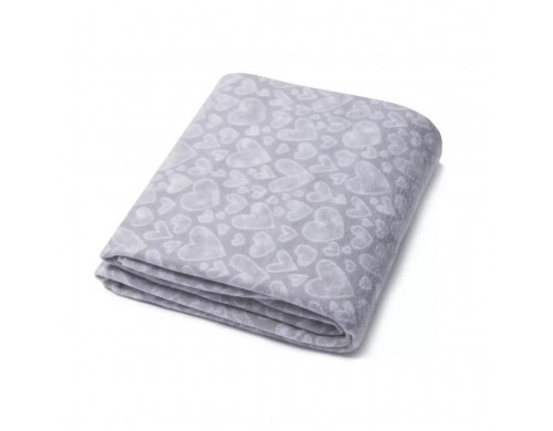 Плед для новорожденных Baby Nice Акварельные сердечки, флисовый, 100х118 см