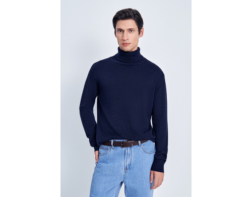 Водолазка мужская Finn Flare BAS-20131 синяя 2XL