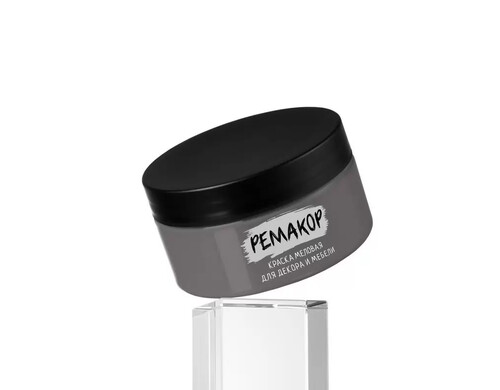 Краска РЕМАКОР меловая, для мебели и интерьера, цвет Серый, 400 гр.