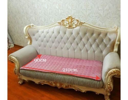 Антискользящий дивандек на прямой диван Home Comfort 90х210см, черный