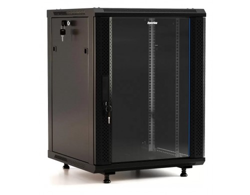 Серверный шкаф Hyperline TWB-FC-2245-GP-RAL9004* Глубина 45см, чёрный