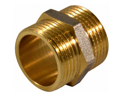 Ниппель латунь СТМ CRNM0112 н/р, 1 1/2", золотистый