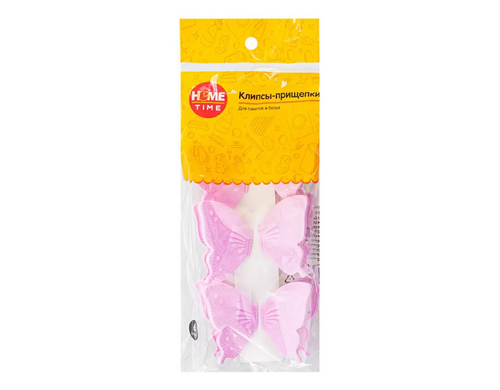 Клипсы-прищепки Home Time 6 шт в ассортименте (цвет по наличию)