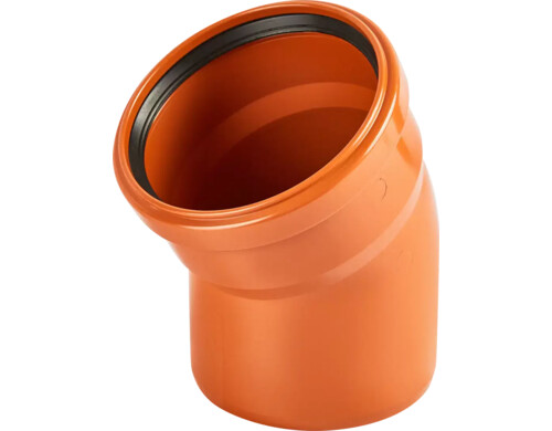 Отвод Хемкор d110 мм 30° пластиковый для наружной канализации