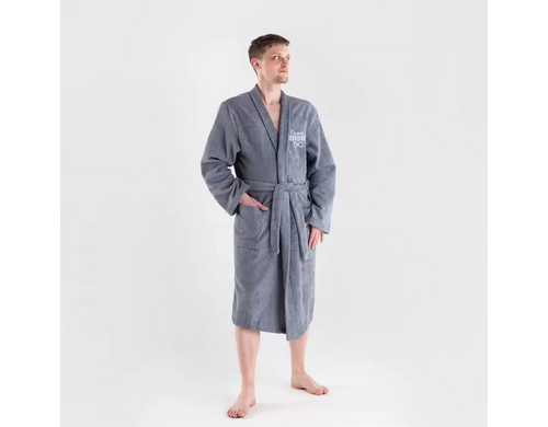 Халат мужской Этель 4845989 серый 52-54 RU