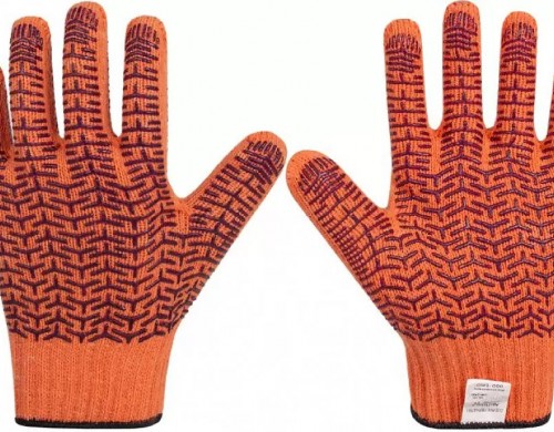 Перчатки трикотажные с двухсторонним ПВХ Чибис ХБТ р.9