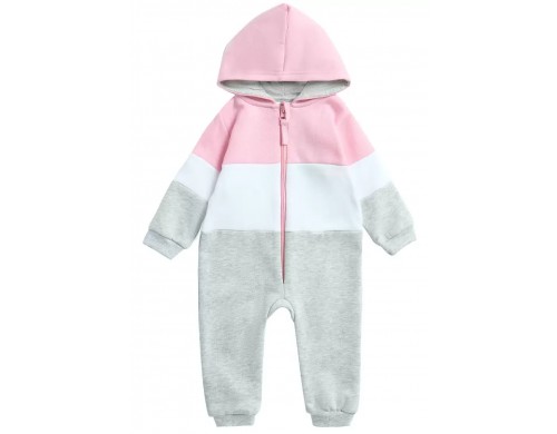 Комбинезон детский Kari baby AW22B010, розовый, белый, серый, 56