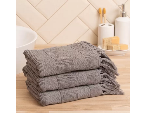 Полотенце для ног Love Life "Turkish dream" 50x90 см, серый, 100% хл, 500 гр/м2