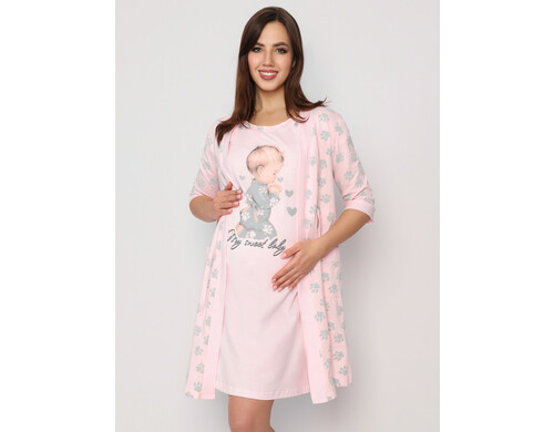 Комплект домашний для беременных женский Fashion Margo КЖ 0273 розовый 56 RU