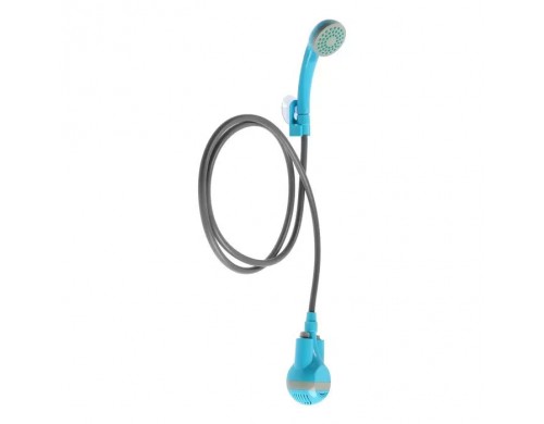 Портативный походный душ ZEIN: лейка, шланг, помпа с USB-кабелем, держатель, крючок