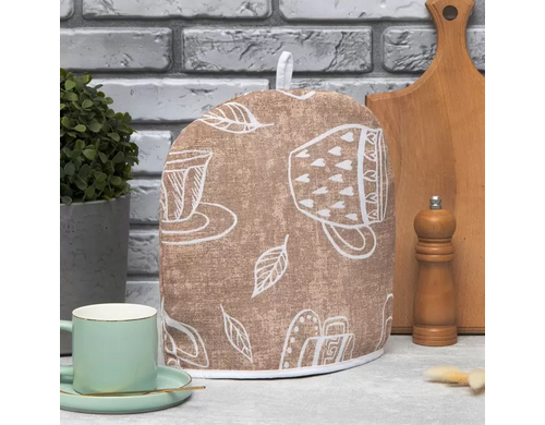 Доляна Грелка на чайник "Доляна" Cup of tea 24х24 +/- 3 см, МИКС, 100% хл, 164 г/м2