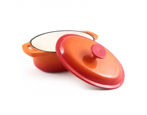 Кастрюля Mallony "Утятница" OCE-24 985035 чугунная, эмалированная, овальная, объем 2,1 л