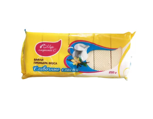 Вафли Премьера вкуса Сливочные сласти неглазированные 250 г