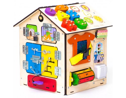 Бизиборд YOSHATOYS Конструктор, Светофор, деревянный