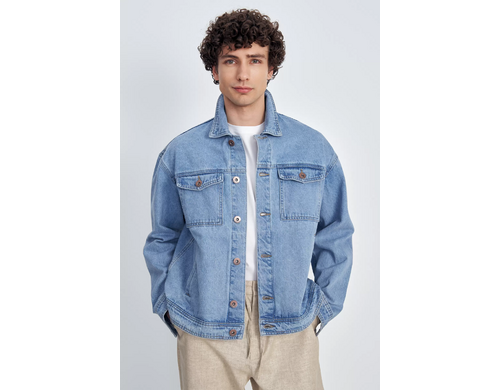 Джинсовая куртка мужская Finn Flare FSE25005 синяя M