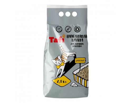 Впитывающий наполнитель Tafi древесный 2,8 кг