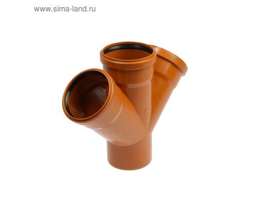 Крестовина канализационная FLEXTRON, d=110 мм, 45°, наружная