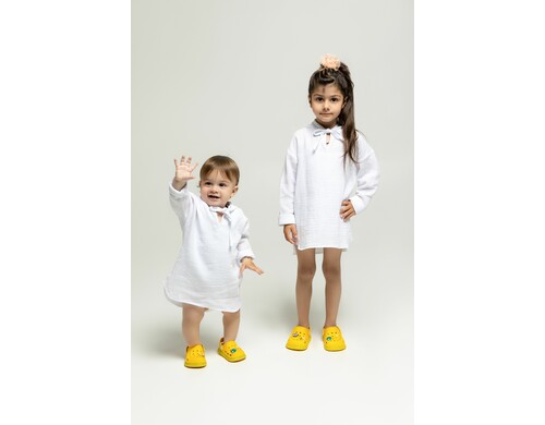 Туника детская FunKid пляжная из муслина, белый, 92