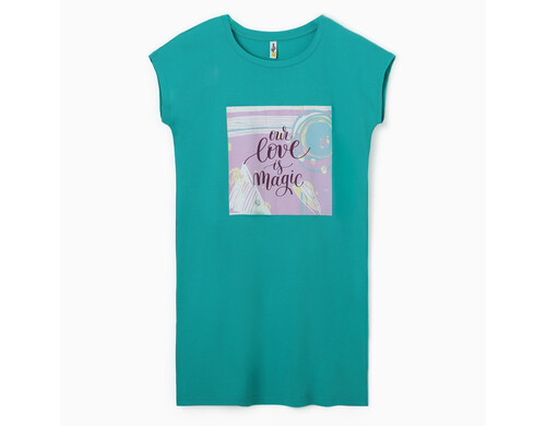 Платье домашнее женское Ohana market А118 бирюзовое 54 RU