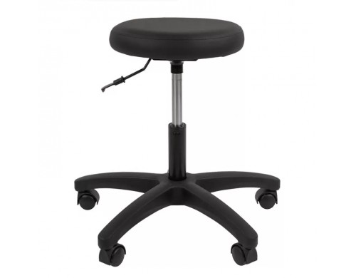 Мобильный стул мастера CHAIRMAN 001 black экокожа черный