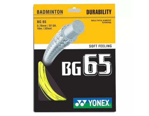Струна для бадминтона Yonex 10m BG-65 Prepacked, Yellow