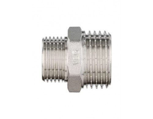 Ниппель латунь Valogin VG-203203 н/р, 1/2"x3/8", серебристый